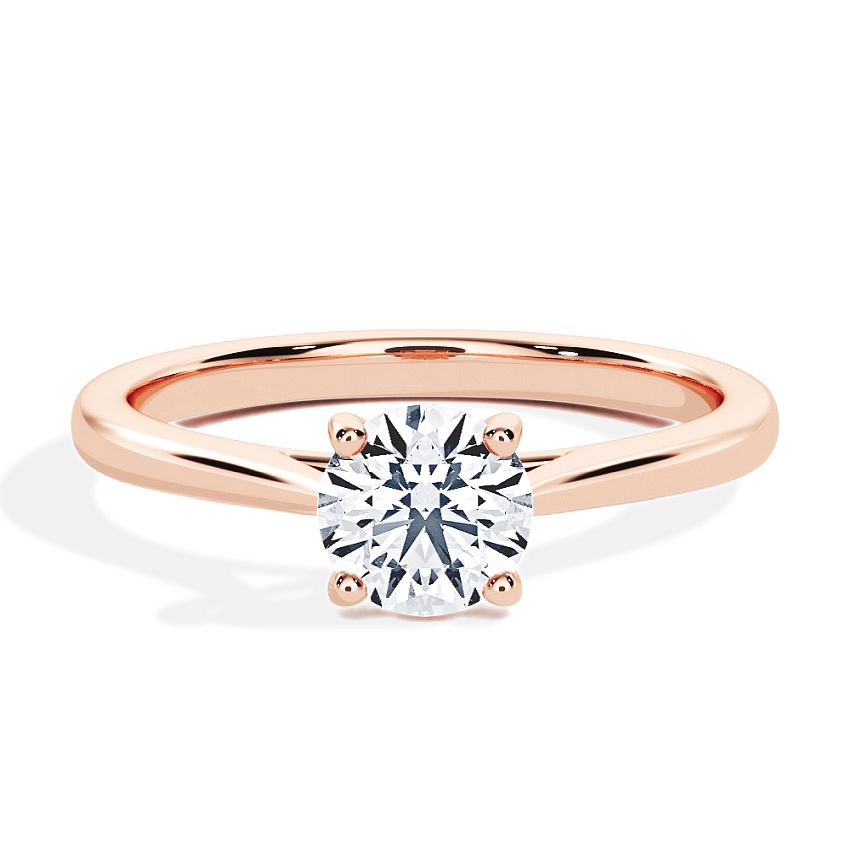 Pierścionek zaręczynowy Różowe złoto 375 - 0.15 ct diamentem - Model N°3015 Brylant, Solitaire